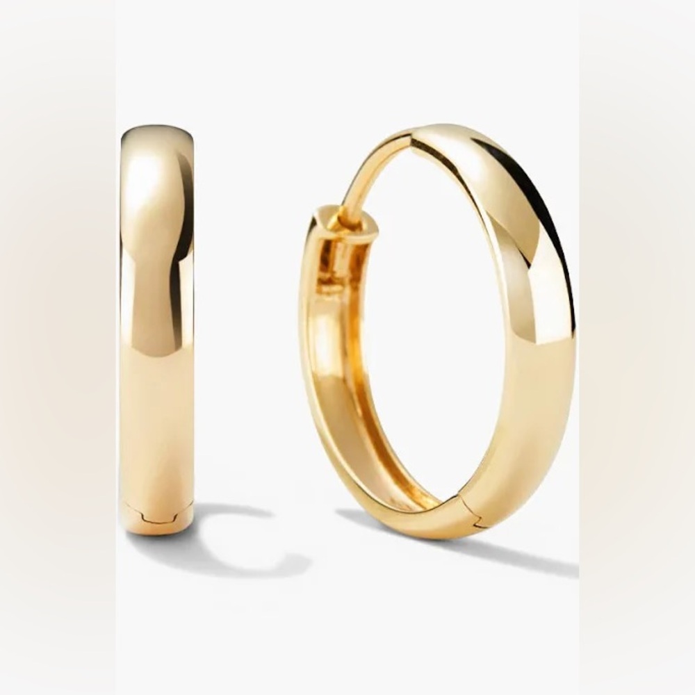 Brand new Mejuri Medium Bold Hoops 14k yellow gold